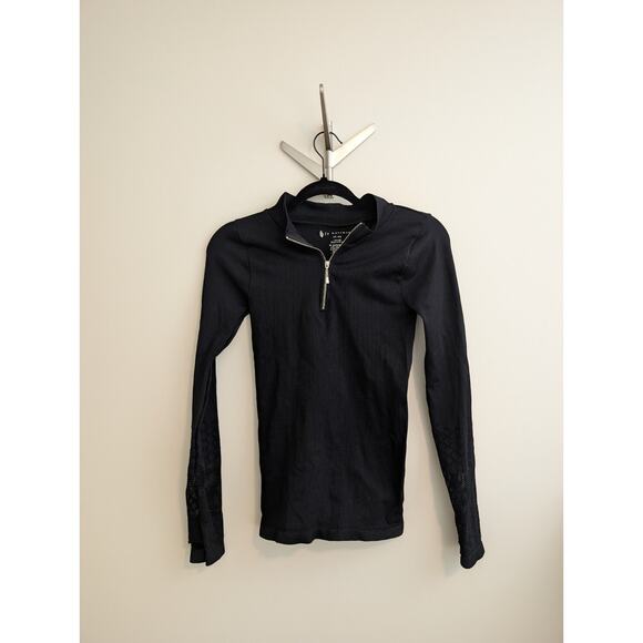 FREE PEOPLE Movement Womens SLAY Top Long Sleeve Quarter Zip Black Size M/L - Picture 3 of 11